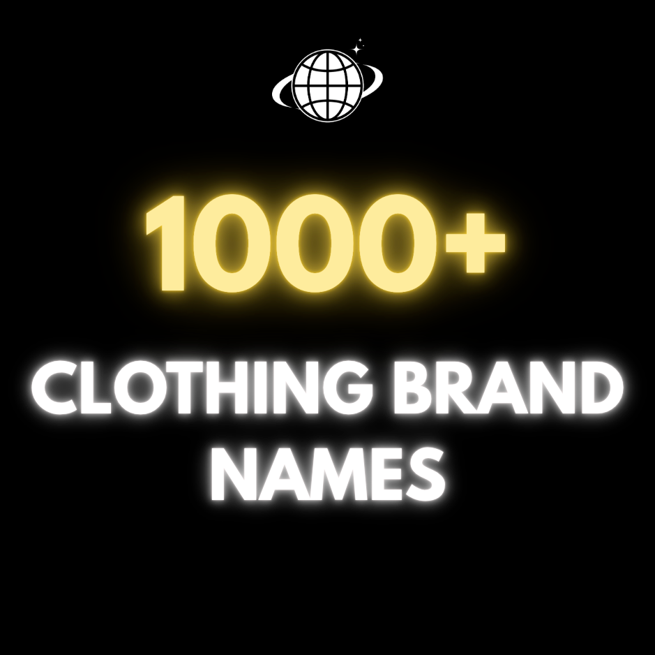 1000+ Clothing Brand Names