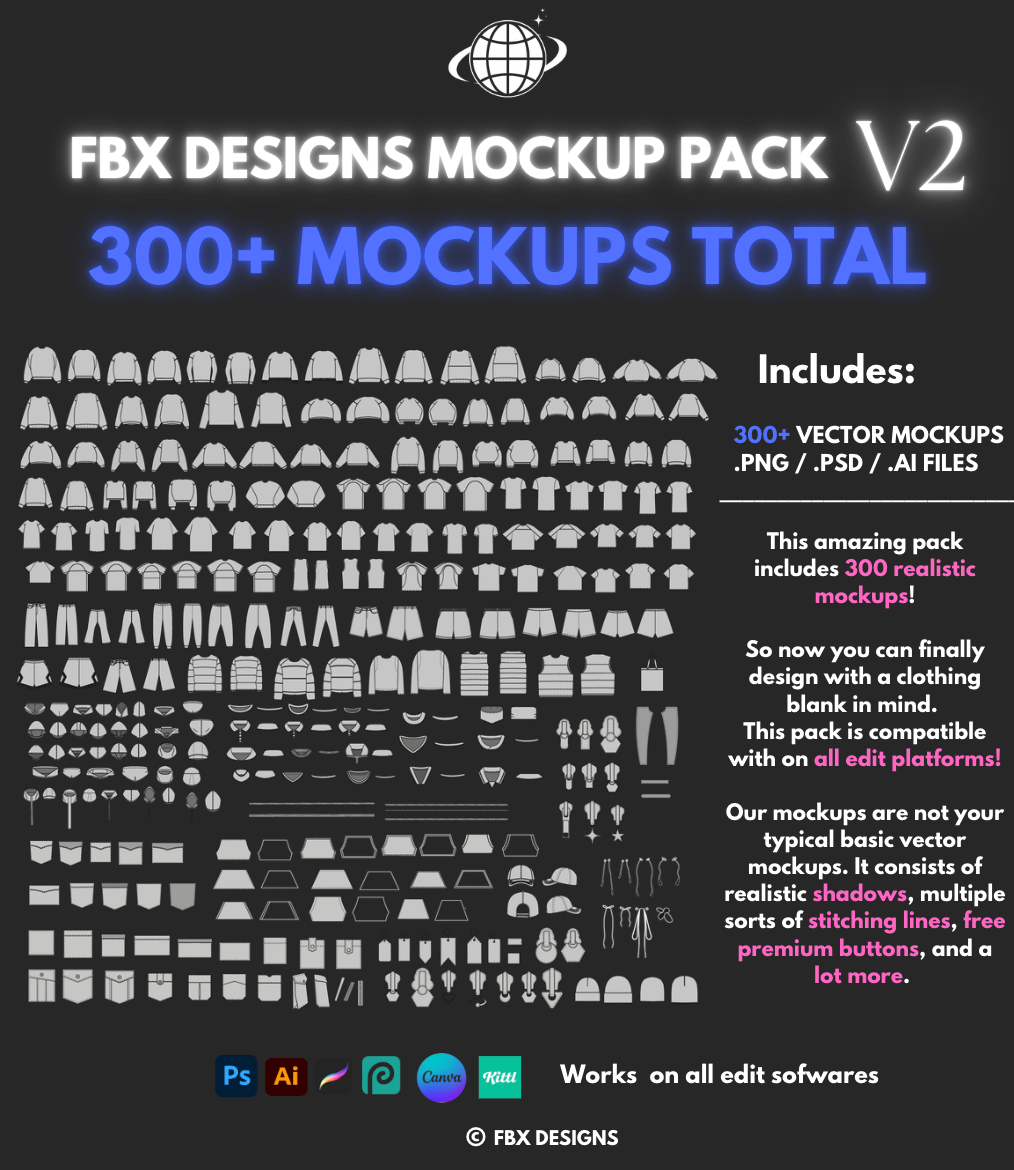 FBX Mockup Pack V2 (300+ Mockups)